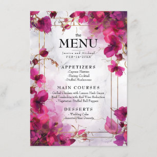 Menu & Boire Fuchsia Enchantement : Aquarelle