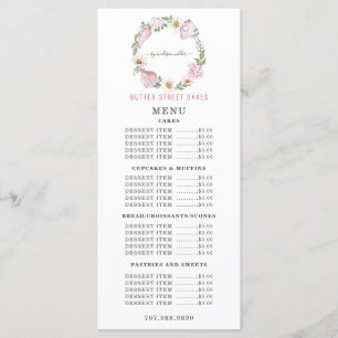 Menu Boulangerie boulangerie Boulangerie Aquarelle Outi