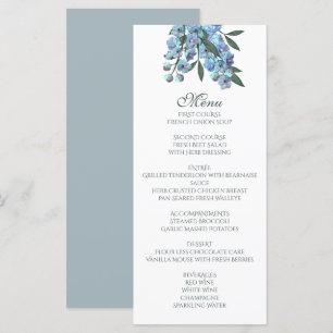 Menu Bouquet de Delphinium Floral Bleu