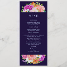 Bouquets colorés bleu foncé Floral Moderne Mariage