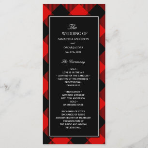 Menu Buffle rouge et noir déposé 