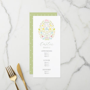 Menu Bunny d'oeufs de Pâques floraux
