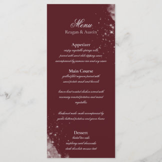 Menu Burgundy Starlight Céleste