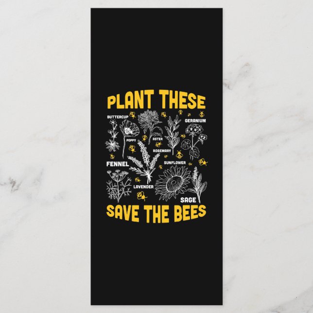 Menu Cadeau d'apiculteur | Plantez ceux‑ci pour sauver  (Devant)
