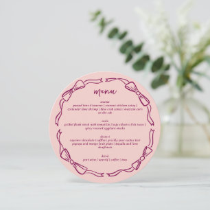 Menu Cadre de Gribouillis à Ruban Rose et Violet