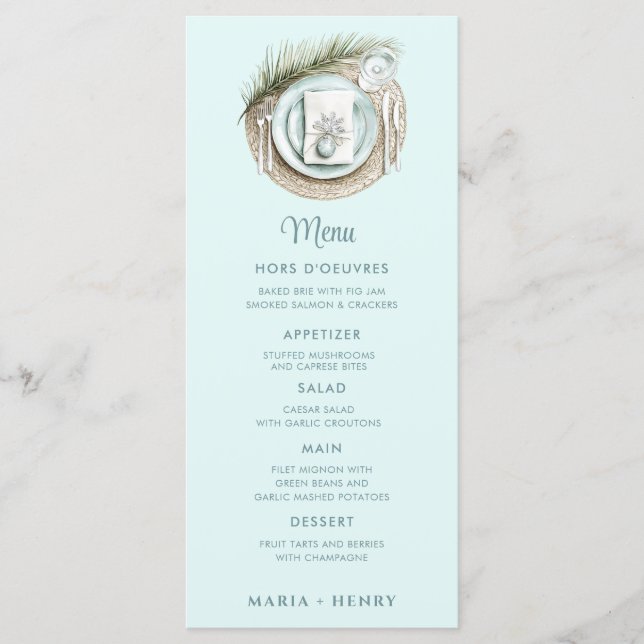Menu Cadre de la plage d'hiver (Devant)