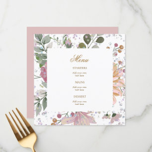 menu cadre floral