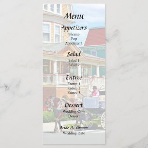Menu Cape May NJ Carrosse tiré par des chevaux