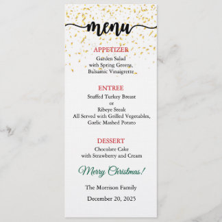 Menu Card, Christmas Menu, Dinner, Lunch Invitation