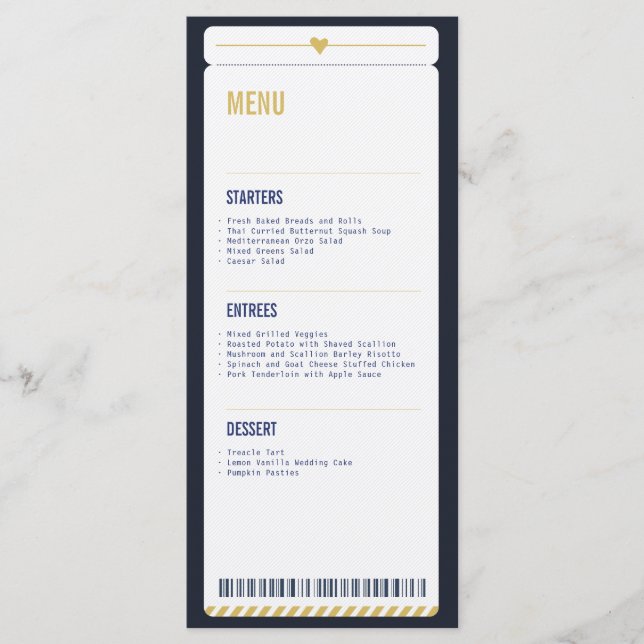 Menu Card Travel Theme (Front)