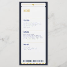 Menu Card Travel Theme