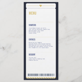 Menu Card Travel Theme