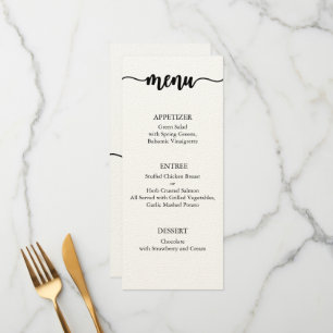 Menu Card, Wedding Menu, Dinner, Lunch