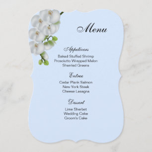 Menu Card-White Orchids