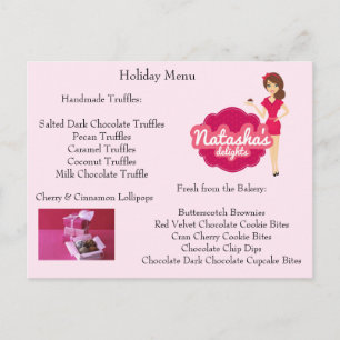 Menu Carte postale