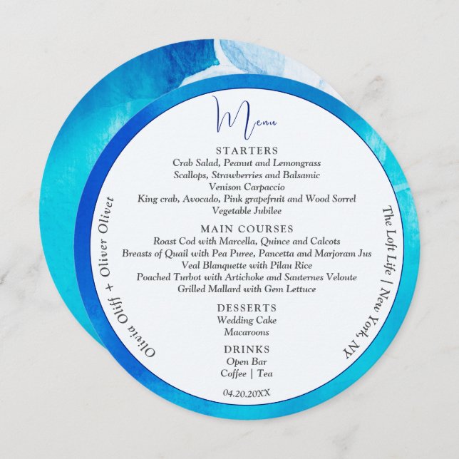 Menu Cercle Mariage de l'obstination printanière (Devant / Derrière)