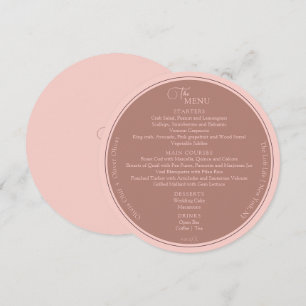 Menu Cercle Mariage Peach Romance