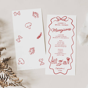 Menu C'est l'Amore Cadre à dessin rouge Shower de maria