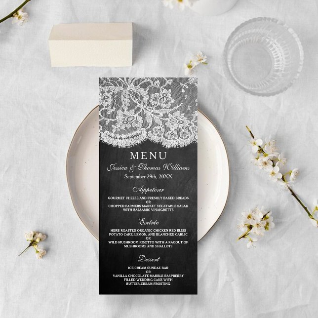 Menu Chalkboard & Lace Collection Modèles (Créateur téléchargé)
