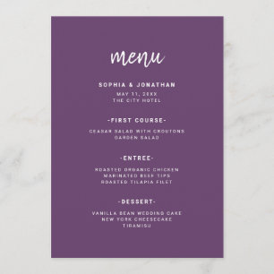 Menu Châssis minimaliste moderne MARIAGE