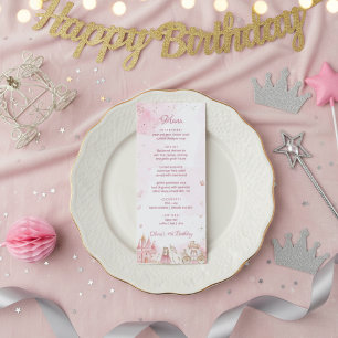 Menu Château de la Princesse Royale Rose Licorne 4e Ann