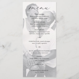 Menu Chic Calligraphie Simple Elégant Mariage photo