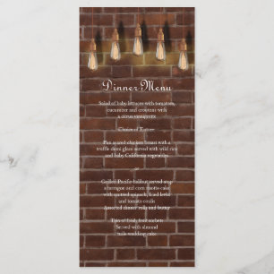 Menu chic industriel d'ampoules vintages d'Edison
