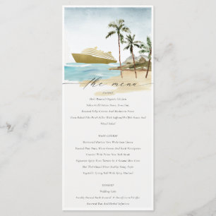 Menu Chic Tropical Seascape Palm Beach Mariage de crois