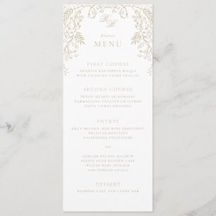 Menu Chinoiserie romantique Mariage d'or