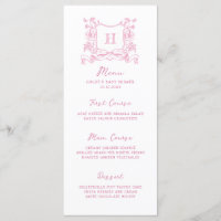 Chinoiserie Russe Bow Floral Crest Baby shower