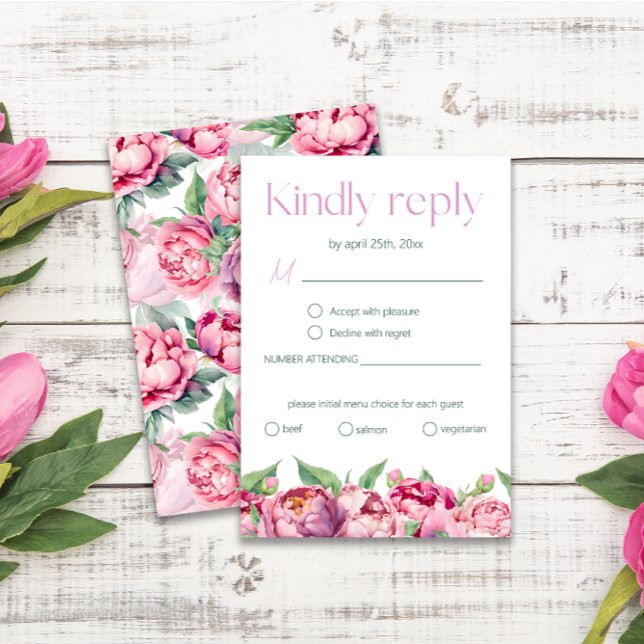 Menu Choix Mariage RSVP (Créateur téléchargé)