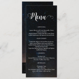 Menu Ciel nocturne mariage sous les étoiles