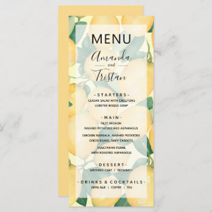 Menu Citrons Mariage de verdure