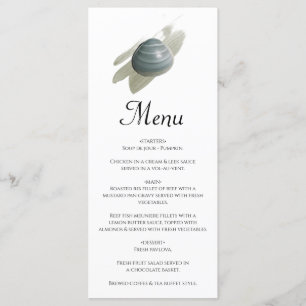 Menu Clam Mariage d'aquarelle