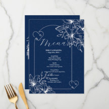 Classic Elegant mariage bleu marine