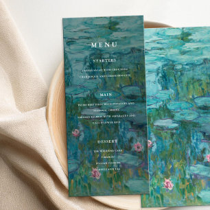 Menu Claude Monet Water Lilies Mariage