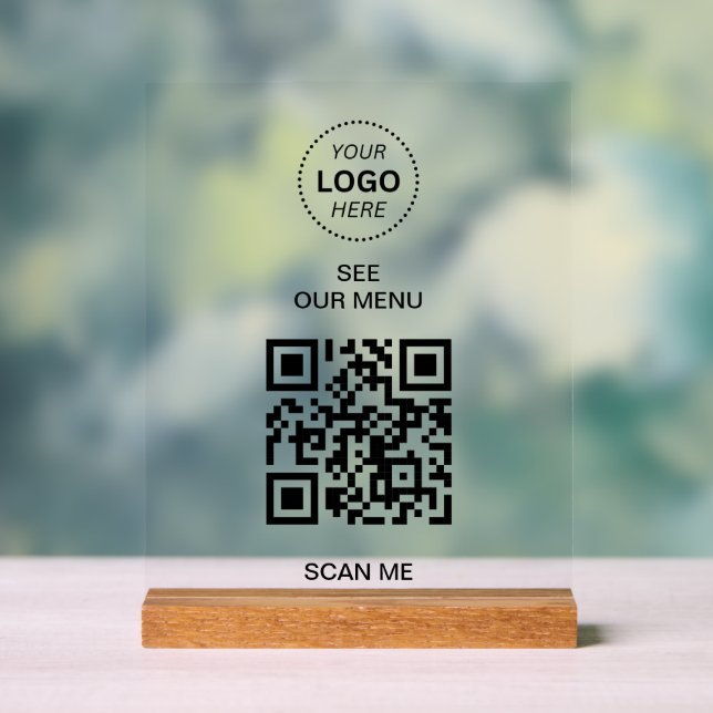 Menu Code QR | Créez votre propre contact moderne (Neutre)