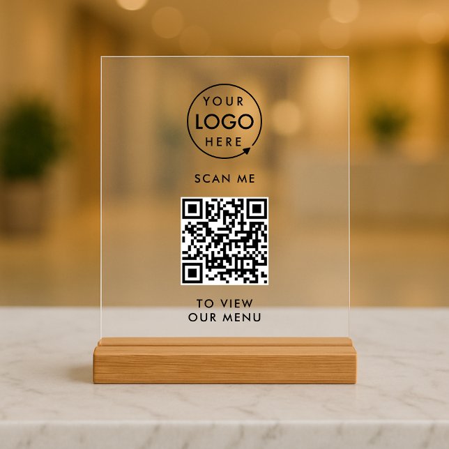 Menu Code QR | Logo moderne sans contact (Créateur téléchargé)