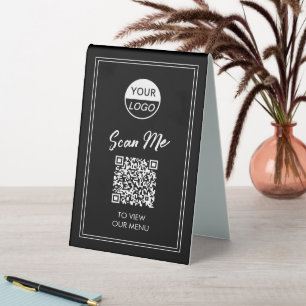 Menu Code QR Signe Pedestal sans contact classiq