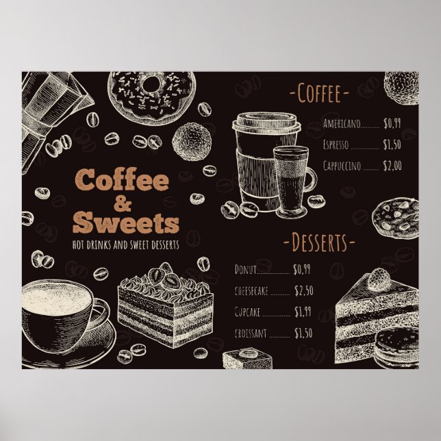 Menu Coffee house Poster (Front)