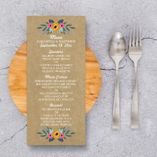 Menu Collection de Mariages de couronnes florales Kraft