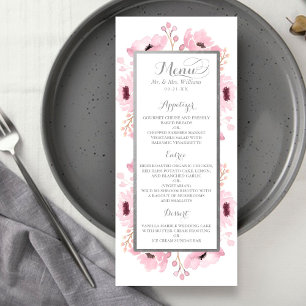 Menu Collection de Mariages floraux rose-printemps