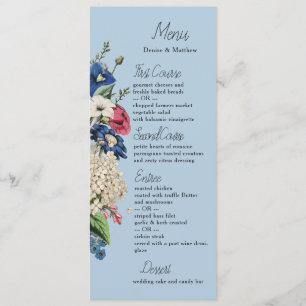 Menu Collection éternelle en bleu Omphalodes
