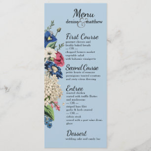 Menu Collection éternelle en bleu Omphalodes