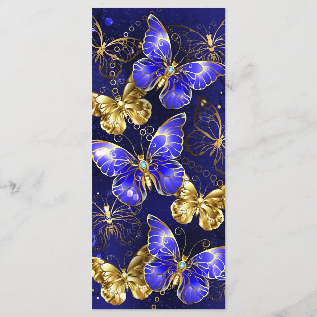 Menu Composition avec papillons Sapphire (Devant)