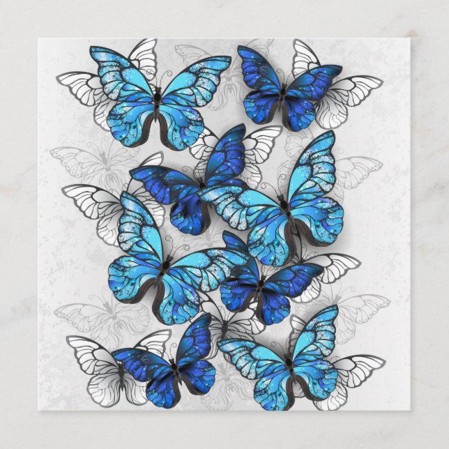 Menu Composition des White and Blue Butterflies (Devant)