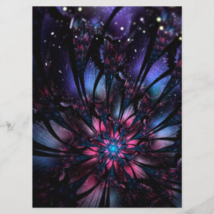 Menu Conception Abstraite des fleurs fractales.