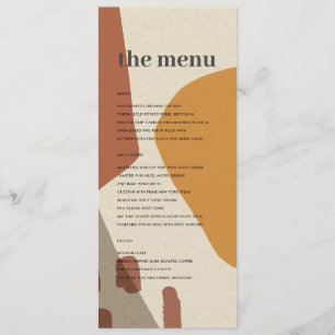 MENU CONCEPTION ABSTRAITE MODERNE DE LA TERRACOTTA