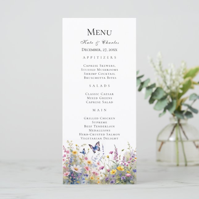 Menu Conduite Fleur sauvage (Debout devant)