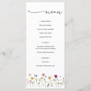 Menu contextuel fleur sauvage